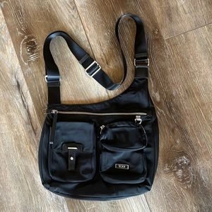 Tumi nylon crossbody purse